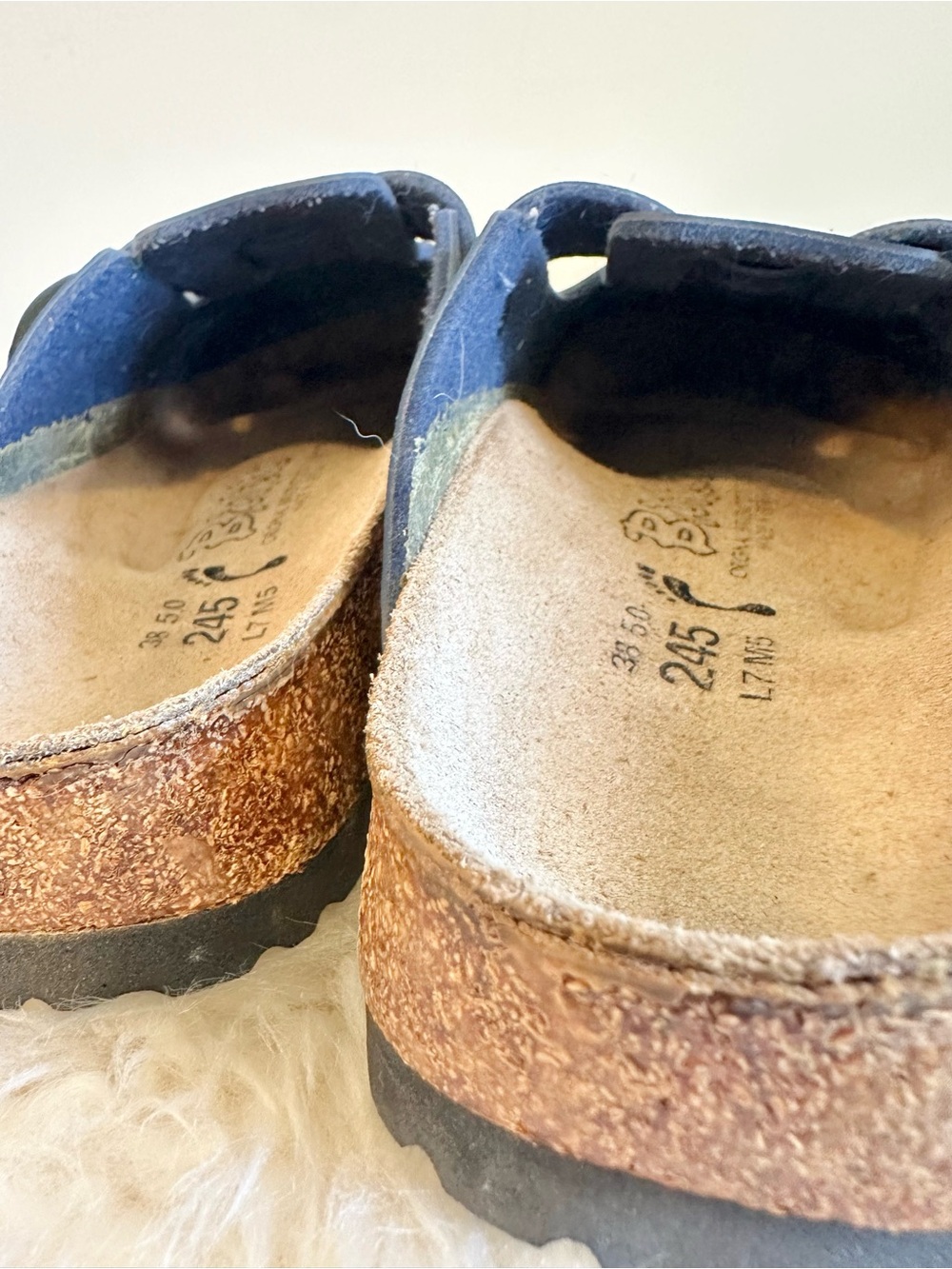 ✨Women's Slate Blue Slip-On Birkis Size EU 38✨ - Picture 8 of 10